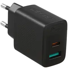 Зарядное устройство ACEFAST A98 PD30W Gan USB-C+USB-A Charger EU, черный