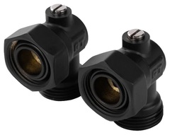 Royal Thermo 3/4х3/4 ЕК угловой узел нижнего подключения раздельный (набор черный)