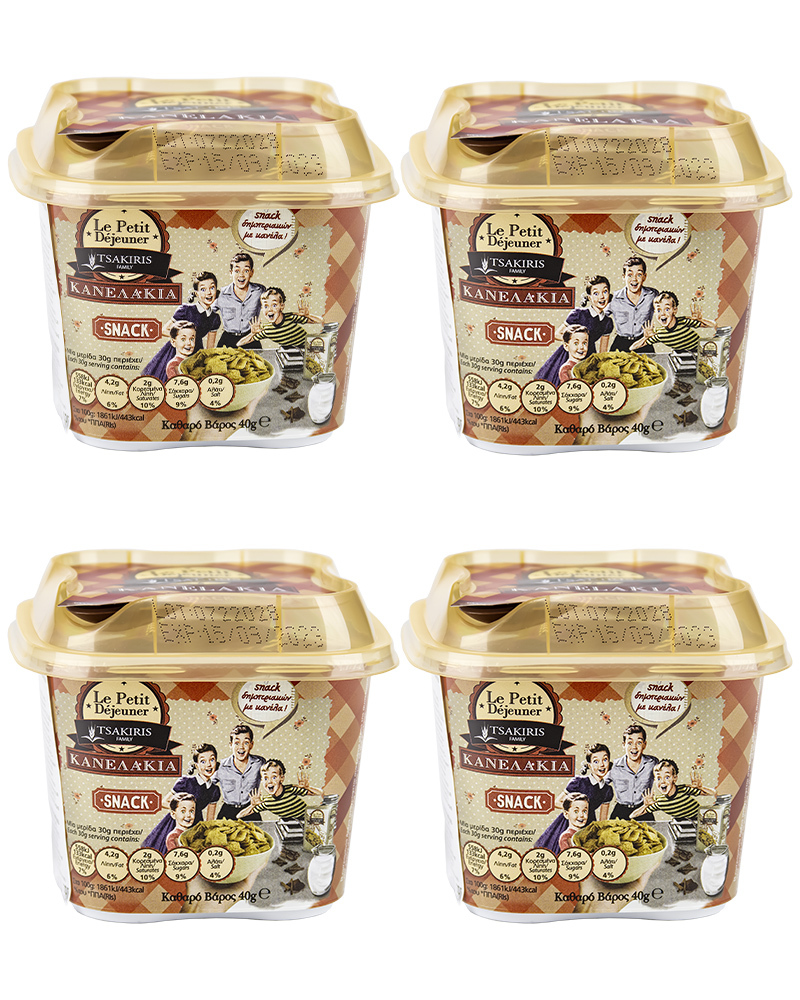 Хрустящие хлопья из цельнозерновой пшеницы с корицей LE PETIT DEJEUNER TSAKIRIS FAMILY 40 г - 4 шт.
