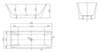 BelBagno BB60-1800-750 Отдельностоящая акриловая ванна в комплекте со сливом-переливом, цвет: белый