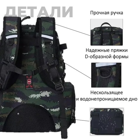 Картинка рюкзак рыболовный Nevo Rhino 9106-NW Camo black green - 12