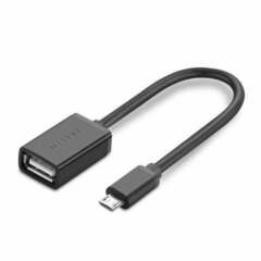 Адаптер UGREEN US133 Micro-USB to USB-A Female OTG Nickel Plating 10 см, черный