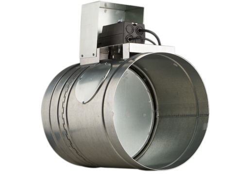Клапан противопожарный Shuft SHFDC-90-O-d250-EM24-0-0-0-0 c пружинным приводом и электромагнитной защелкой 24В
