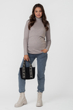 Водолазка для беременных и кормящих 16343 темно-бежевый