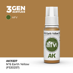 Акриловая краска AK Interactive Nº6 Earth Yellow (FS 30257) 3GEN AFV, 18мл