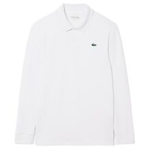 Мужская теннисная футболка Lacoste Regular Fit Ultra Dry Long Sleeved Golf - white