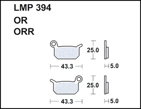 Колодки дискового тормоза AP Racing LMP394 ORR (FDB2183 / FA325)