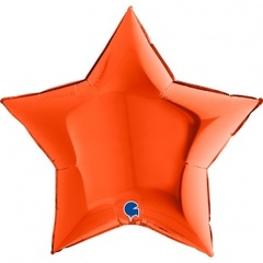 Шар Г 36''/91 см, Звезда, Пастель, Оранжевый, 1 шт.