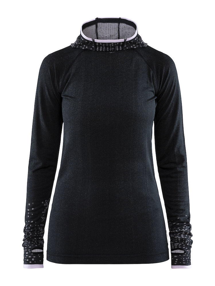 Craft Core Fuseknit рубашка беговая с капюшоном женская black