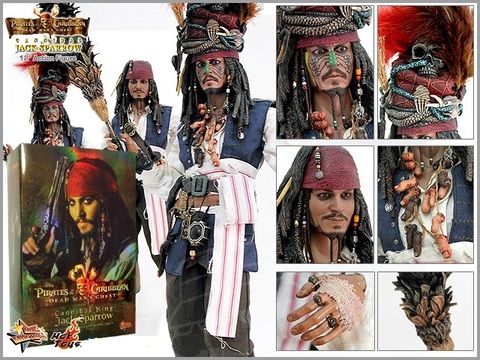Фигурка Джек Воробей Каннибал из фильма Пираты Карибского моря Hot Toys
