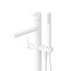 Cezares LEAF-VDP-L-01 Напольный смеситель для ванны с ручным душем, цвет: хром