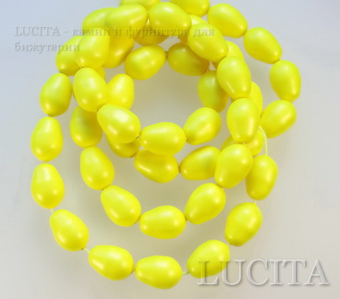 5821 Хрустальный жемчуг Сваровски Crystal Neon Yellow грушевидный 11х8 мм ()