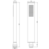 Gessi Rettangolo 20154#031 Душевая лейка с защитой от известкового налета, цвет: хром