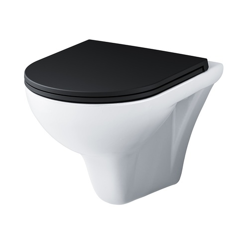 Am.Pm C901700SCmb Gem подвесной унитаз FlashClean с черным матовым сиденьем микролифт