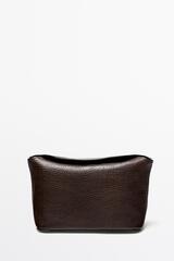 Massimo Dutti Мини-несессер из кожи наппа, коричневый
