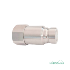 Ниппель (папа) из нержавеющей стали БРС серии ISO 16028 Flat Face