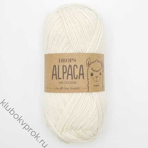 DROPS ALPACA UNI COLOUR 100, Молочный