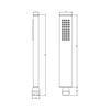 Gessi Rettangolo 20154#299 Душевая лейка с защитой от известкового налета, цвет: черный