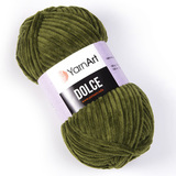 Пряжа YarArt Dolce 772 зеленый мох