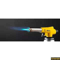 STAYER MaxTerm MG200, 1300°C, газовая горелка с пьезоподжигом на баллон с цанговым соединением (55584)