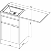 Aquanet Токио 239210 Тумба с раковиной, цвет: белый