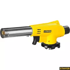 STAYER MaxTerm MG200, 1300°C, газовая горелка с пьезоподжигом на баллон с цанговым соединением (55584)