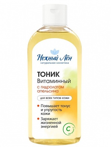 Тоник для всех типов кожи Витаминный, Нежный Лен, 200 мл