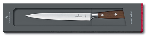 Нож кухонный Victorinox Grand Maitre (7.7210.20G) кованый филейный лезв.200мм прямая заточка дерево подар.коробка