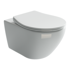 Ceramica Nova Pearl CN8001 Подвесной унитаз c ультра тонким сидением с функцией плавного закрытия, цвет: белый фото