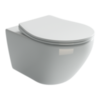 Ceramica Nova Pearl CN8001 Подвесной унитаз c ультра тонким сидением с функцией плавного закрытия, цвет: белый