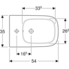 Geberit Smyle Square 500.841.00.1 Биде напольное, белый
