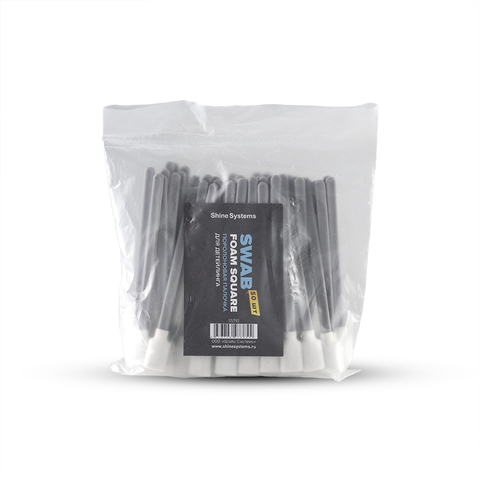Shine Systems  Swab Microfiber Square — микрофибровая палочка для детейлинга, 50 шт