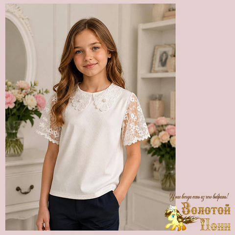 Блуза хлопок д (8-13) 260612-U4084