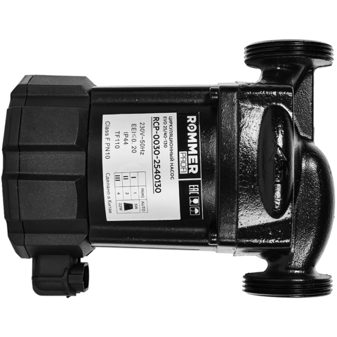 Частотный циркуляционный насос ROMMER PROFI EVO 25/40-130 с гайками и теплоизоляцией RCP-0030-2540130