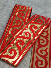 Тесьма жаккард, ш. 5 см, красный