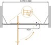 Cezares MOLVENO-BA-12-90+40-C-CR-IV Дверь душевая в нишу, цвет: хром
