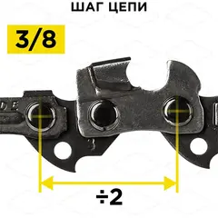 Цепь пильная в кольце DDE 91VST 3/8