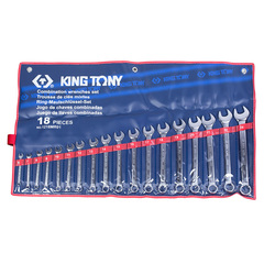 KING TONY (1218MR01) Набор комбинированных ключей, 6-24 мм, 18 предметов