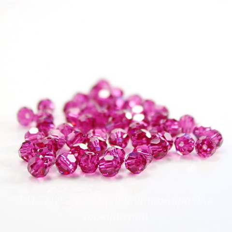 5000 Бусина - шарик с огранкой Сваровски Fuchsia 4 мм, 5 штук ()