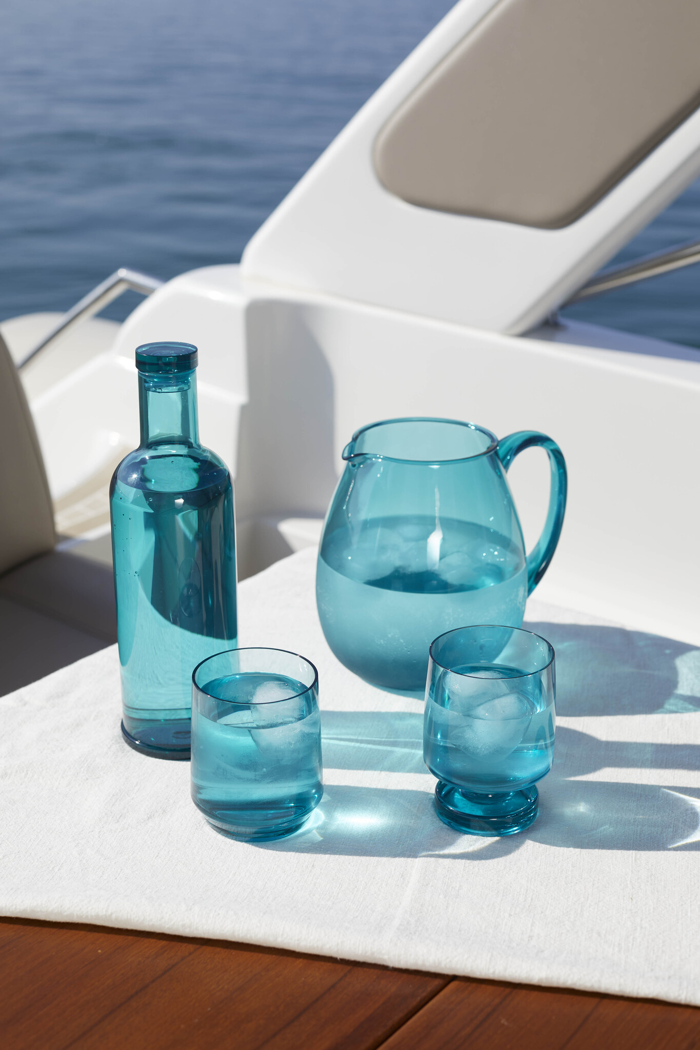 WINE GLASS BAHAMAS, TURQUOISE, SET 6 PC