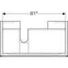 Geberit Xeno2 500.513.43.1 Тумба под раковину, 88x22x46.2см, Серый / Меламин, древесная структура
