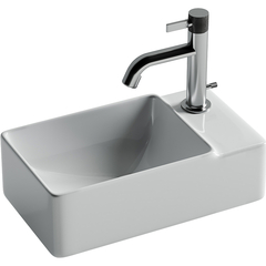 Ceramica Nova Element CN5045 Умывальник подвесной прямоугольный (чаша слева, отверстие под смеситель справа), 39.5x22, цвет: белый фото