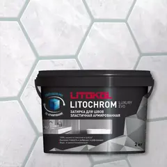 Затирка швов цементная Litokol Litochrom 1-6 Luxury Evo LLE.380 Светло-зеленый, ведро 2 кг