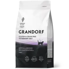 Сухой корм GRANDORF VETERINARY DIET Cat HYPOALLERGENIC Полнорационный диетический корм для кошек с пищевой аллергией или непереносимостью, кролик 2кг