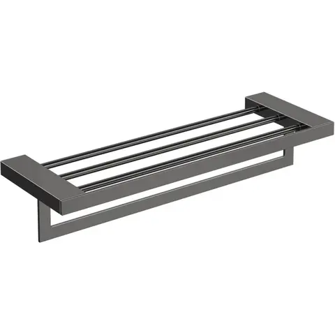 Boheme 10737-SGM Полка для полотенец Qubic Shine Gun Metal