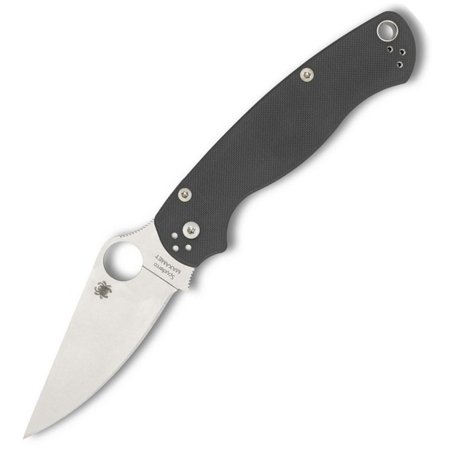 Нож складной Para Military 2 Dark Grey Maxamet Spyderco, сталь CTS-Maxamet, рукоять G10