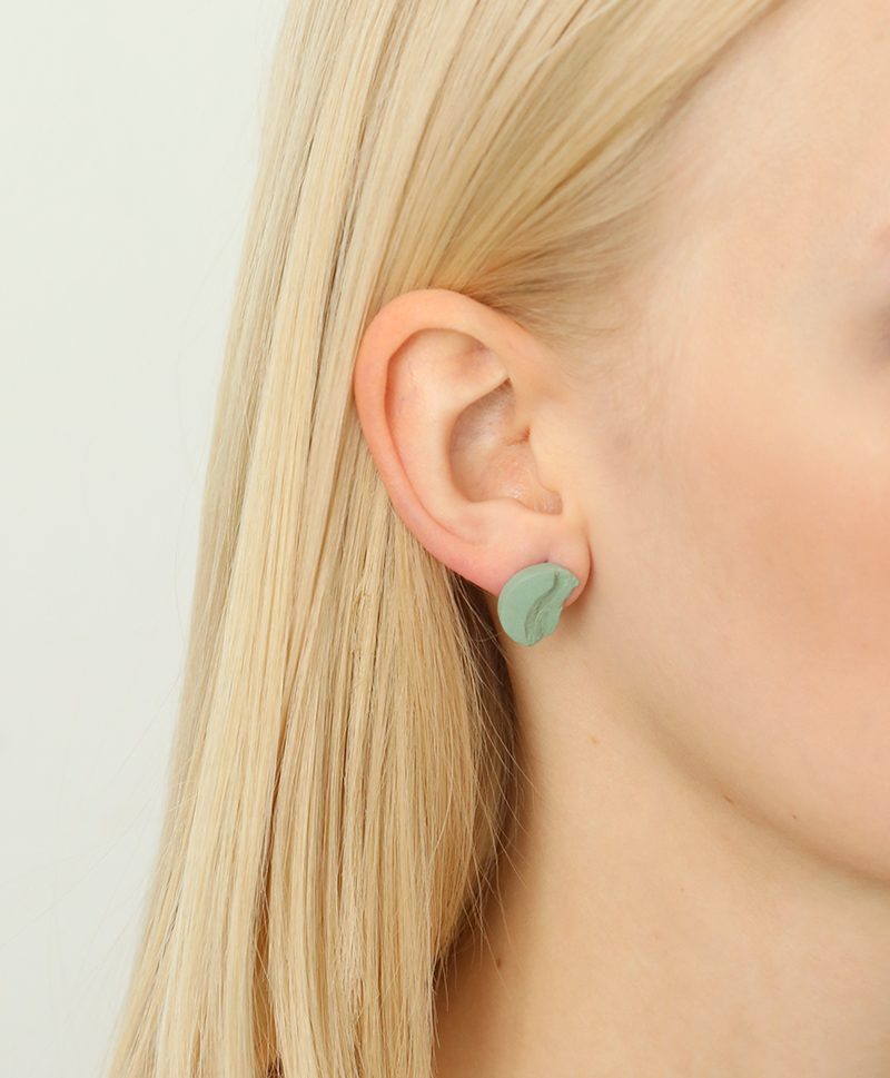 Серьги CURVAS MINI GREEN