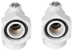 Royal Thermo 3/4х3/4 ЕК угловой узел нижнего подключения раздельный (набор белый)