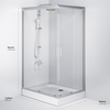 Am.Pm W90G-404-120290-MT Gem Twin Slide 120x90. Душевое ограждение.120x90. профиль мат хром. стекло прозра