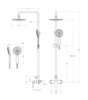 Cezares STYLUS-CD-NOP Душевая система со смесителем, цвет: чёрный